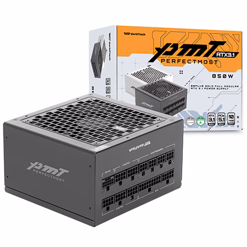 다크플래쉬 퍼펙트모스트 850W 80PLUS골드 풀모듈러 ATX3.1 블랙 